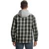 imageTBMPOY Mens Lightweight Hoodie Shirts Plaid Flannel Button Up Long Sleeve Pajamas with Pockets Hoodie Fall Casual OutfitsNavy Green