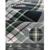 imageTBMPOY Mens Lightweight Hoodie Shirts Plaid Flannel Button Up Long Sleeve Pajamas with Pockets Hoodie Fall Casual OutfitsNavy Green
