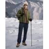 imageTBMPOY Mens Lightweight Puffer Jackets Detachable Hood WaterResistant Casual Winter Coat Hooded Insulated for Travel SkiArmy Green