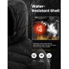 imageTBMPOY Mens Lightweight Puffer Jackets Detachable Hood WaterResistant Casual Winter Coat Hooded Insulated for Travel SkiBlack