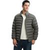 imageTBMPOY Mens Lightweight Puffer Jackets Detachable Hood WaterResistant Casual Winter Coat Hooded Insulated for Travel SkiDark Grey