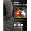 imageTBMPOY Mens Lightweight Puffer Jackets Detachable Hood WaterResistant Casual Winter Coat Hooded Insulated for Travel SkiDark Grey