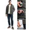 imageTBMPOY Mens Lightweight Puffer Jackets Detachable Hood WaterResistant Casual Winter Coat Hooded Insulated for Travel SkiDark Grey