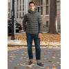imageTBMPOY Mens Lightweight Puffer Jackets Detachable Hood WaterResistant Casual Winter Coat Hooded Insulated for Travel SkiDark Grey