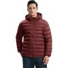 imageTBMPOY Mens Lightweight Puffer Jackets Detachable Hood WaterResistant Casual Winter Coat Hooded Insulated for Travel SkiWine Red