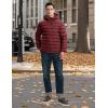 imageTBMPOY Mens Lightweight Puffer Jackets Detachable Hood WaterResistant Casual Winter Coat Hooded Insulated for Travel SkiWine Red