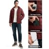imageTBMPOY Mens Lightweight Puffer Jackets Detachable Hood WaterResistant Casual Winter Coat Hooded Insulated for Travel SkiWine Red