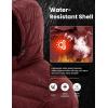 imageTBMPOY Mens Lightweight Puffer Jackets Detachable Hood WaterResistant Casual Winter Coat Hooded Insulated for Travel SkiWine Red