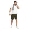 imageTBMPOY Mens Shorts 9quot Hiking Running Shorts Zipper Pockets Athletic Outdoor Sports Gym Workout Short 4 PocketsArmy Green