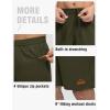 imageTBMPOY Mens Shorts 9quot Hiking Running Shorts Zipper Pockets Athletic Outdoor Sports Gym Workout Short 4 PocketsArmy Green