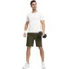 imageTBMPOY Mens Shorts 9quot Hiking Running Shorts Zipper Pockets Athletic Outdoor Sports Gym Workout Short 4 PocketsArmy Green