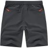 imageTBMPOY Mens Shorts 9quot Hiking Running Shorts Zipper Pockets Athletic Outdoor Sports Gym Workout Short 4 PocketsCool Grey