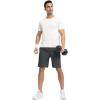 imageTBMPOY Mens Shorts 9quot Hiking Running Shorts Zipper Pockets Athletic Outdoor Sports Gym Workout Short 4 PocketsCool Grey