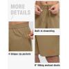 imageTBMPOY Mens Shorts 9quot Hiking Running Shorts Zipper Pockets Athletic Outdoor Sports Gym Workout Short 4 PocketsKhaki