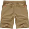 imageTBMPOY Mens Shorts 9quot Hiking Running Shorts Zipper Pockets Athletic Outdoor Sports Gym Workout Short 4 PocketsKhaki