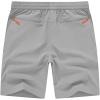 imageTBMPOY Mens Shorts 9quot Hiking Running Shorts Zipper Pockets Athletic Outdoor Sports Gym Workout Short 4 PocketsLight Grey