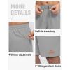 imageTBMPOY Mens Shorts 9quot Hiking Running Shorts Zipper Pockets Athletic Outdoor Sports Gym Workout Short 4 PocketsLight Grey