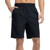 imageTBMPOY Mens Shorts 9quot Hiking Running Shorts Zipper Pockets Athletic Outdoor Sports Gym Workout Short 4 PocketsNavy