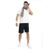 imageTBMPOY Mens Shorts 9quot Hiking Running Shorts Zipper Pockets Athletic Outdoor Sports Gym Workout Short 4 PocketsNavy
