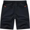 imageTBMPOY Mens Shorts 9quot Hiking Running Shorts Zipper Pockets Athletic Outdoor Sports Gym Workout Short 4 PocketsNavy