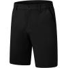 imageTBMPOY Mens Shorts Golf 9quot Casual Elastic Waist Quick Dry Flat Front Travel Shorts with 5 PocketsBlack