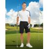imageTBMPOY Mens Shorts Golf 9quot Casual Elastic Waist Quick Dry Flat Front Travel Shorts with 5 PocketsBlack