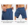 imageTBMPOY Mens Shorts Golf 9quot Casual Elastic Waist Quick Dry Flat Front Travel Shorts with 5 PocketsDenim Blue