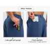 imageTBMPOY Mens Shorts Golf 9quot Casual Elastic Waist Quick Dry Flat Front Travel Shorts with 5 PocketsDenim Blue