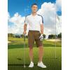 imageTBMPOY Mens Shorts Golf 9quot Casual Elastic Waist Quick Dry Flat Front Travel Shorts with 5 PocketsKhaki