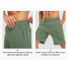 imageTBMPOY Mens Shorts Golf 9quot Casual Elastic Waist Quick Dry Flat Front Travel Shorts with 5 PocketsLight Army