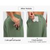 imageTBMPOY Mens Shorts Golf 9quot Casual Elastic Waist Quick Dry Flat Front Travel Shorts with 5 PocketsLight Army