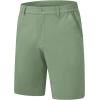 imageTBMPOY Mens Shorts Golf 9quot Casual Elastic Waist Quick Dry Flat Front Travel Shorts with 5 PocketsLight Army
