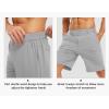 imageTBMPOY Mens Shorts Golf 9quot Casual Elastic Waist Quick Dry Flat Front Travel Shorts with 5 PocketsLight Grey