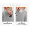 imageTBMPOY Mens Shorts Golf 9quot Casual Elastic Waist Quick Dry Flat Front Travel Shorts with 5 PocketsLight Grey