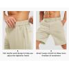 imageTBMPOY Mens Shorts Golf 9quot Casual Elastic Waist Quick Dry Flat Front Travel Shorts with 5 PocketsLight Khaki