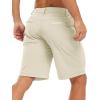imageTBMPOY Mens Shorts Golf 9quot Casual Elastic Waist Quick Dry Flat Front Travel Shorts with 5 PocketsLight Khaki