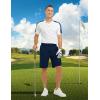 imageTBMPOY Mens Shorts Golf 9quot Casual Elastic Waist Quick Dry Flat Front Travel Shorts with 5 PocketsNavy