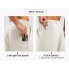 imageTBMPOY Mens Shorts Golf 9quot Casual Elastic Waist Quick Dry Flat Front Travel Shorts with 5 PocketsWhite