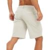 imageTBMPOY Mens Shorts Golf 9quot Casual Elastic Waist Quick Dry Flat Front Travel Shorts with 5 PocketsWhite