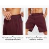 imageTBMPOY Mens Shorts Golf 9quot Casual Elastic Waist Quick Dry Flat Front Travel Shorts with 5 PocketsWine Red