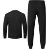 imageTBMPOY Mens Sweatsuits 2 Piece Set Tracksuits Jogging Outfits Long Sleeve Tops Jogger Pants Sweat Track Suits Casual AthleticBlack