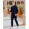 imageTBMPOY Mens Sweatsuits 2 Piece Set Tracksuits Jogging Outfits Long Sleeve Tops Jogger Pants Sweat Track Suits Casual AthleticDark Blue