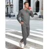 imageTBMPOY Mens Sweatsuits 2 Piece Set Tracksuits Jogging Outfits Long Sleeve Tops Jogger Pants Sweat Track Suits Casual AthleticDark Grey