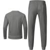 imageTBMPOY Mens Sweatsuits 2 Piece Set Tracksuits Jogging Outfits Long Sleeve Tops Jogger Pants Sweat Track Suits Casual AthleticDark Grey