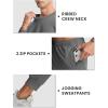 imageTBMPOY Mens Sweatsuits 2 Piece Set Tracksuits Jogging Outfits Long Sleeve Tops Jogger Pants Sweat Track Suits Casual AthleticDark Grey