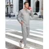 imageTBMPOY Mens Sweatsuits 2 Piece Set Tracksuits Jogging Outfits Long Sleeve Tops Jogger Pants Sweat Track Suits Casual AthleticLight Grey