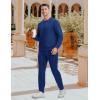 imageTBMPOY Mens Sweatsuits 2 Piece Set Tracksuits Jogging Outfits Long Sleeve Tops Jogger Pants Sweat Track Suits Casual AthleticRoyal Blue