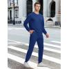 imageTBMPOY Mens Sweatsuits 2 Piece Set Tracksuits Jogging Outfits Long Sleeve Tops Jogger Pants Sweat Track Suits Casual AthleticRoyal Blue