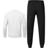 imageTBMPOY Mens Sweatsuits 2 Piece Set Tracksuits Jogging Outfits Long Sleeve Tops Jogger Pants Sweat Track Suits Casual AthleticWhite