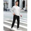 imageTBMPOY Mens Sweatsuits 2 Piece Set Tracksuits Jogging Outfits Long Sleeve Tops Jogger Pants Sweat Track Suits Casual AthleticWhite